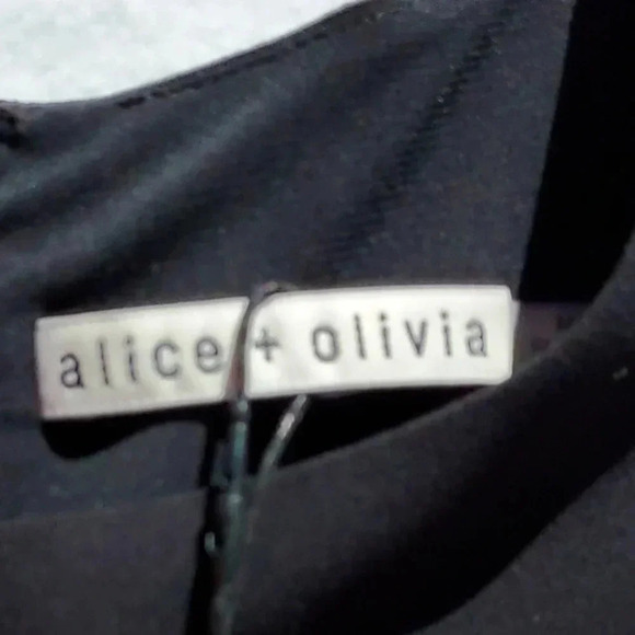 NWT Alice + Olivia Black and Lemon Dorma Dress Medium - Picture 10 of 10